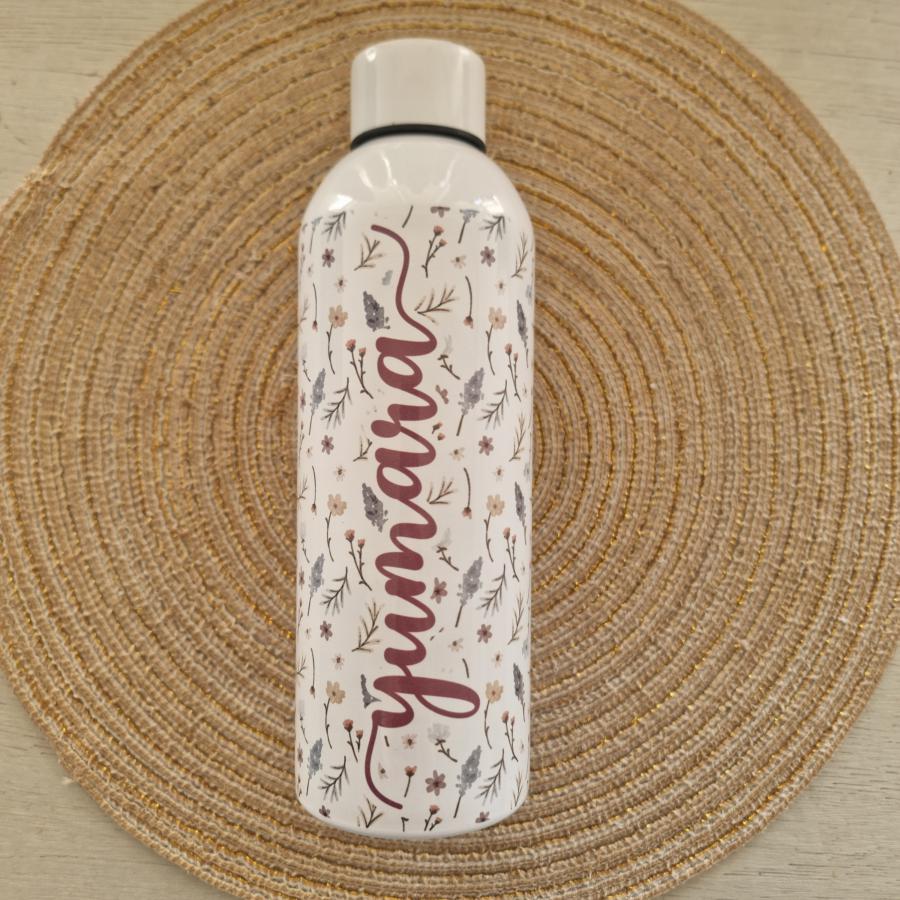 Botella flores de otoño.